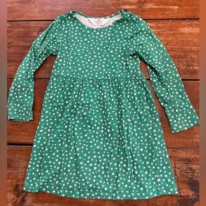 H&M Green and White Floral Kids Dress - Size 6